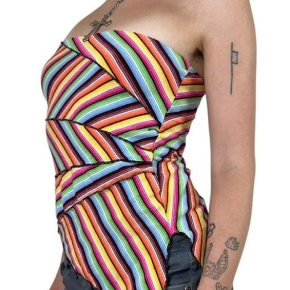 Y.K. Clothing Size S Striped Tank Top